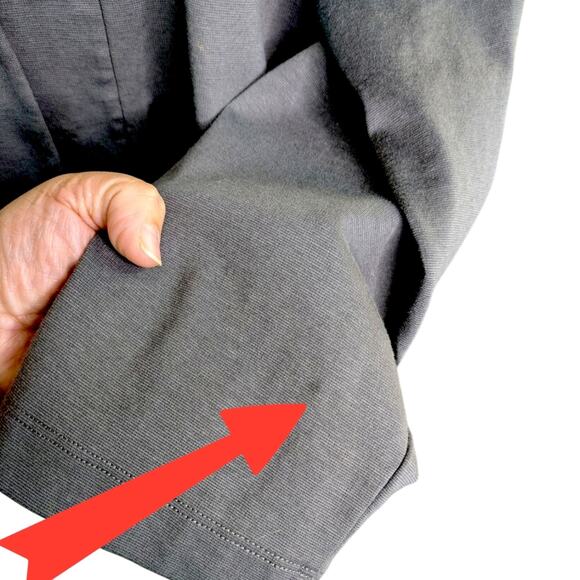 Eileen Fisher Organic Cotton Jersey High Collar Jacket Large Gray Neutral - Picture 7 of 11